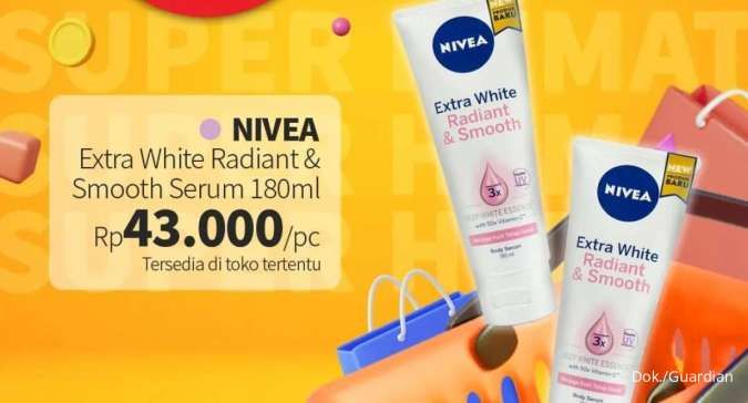 Tambah Rp 1.000 Dapat 2 Body Serum Nivea, Cek Promo Guardian sampai 28 Februari 2024