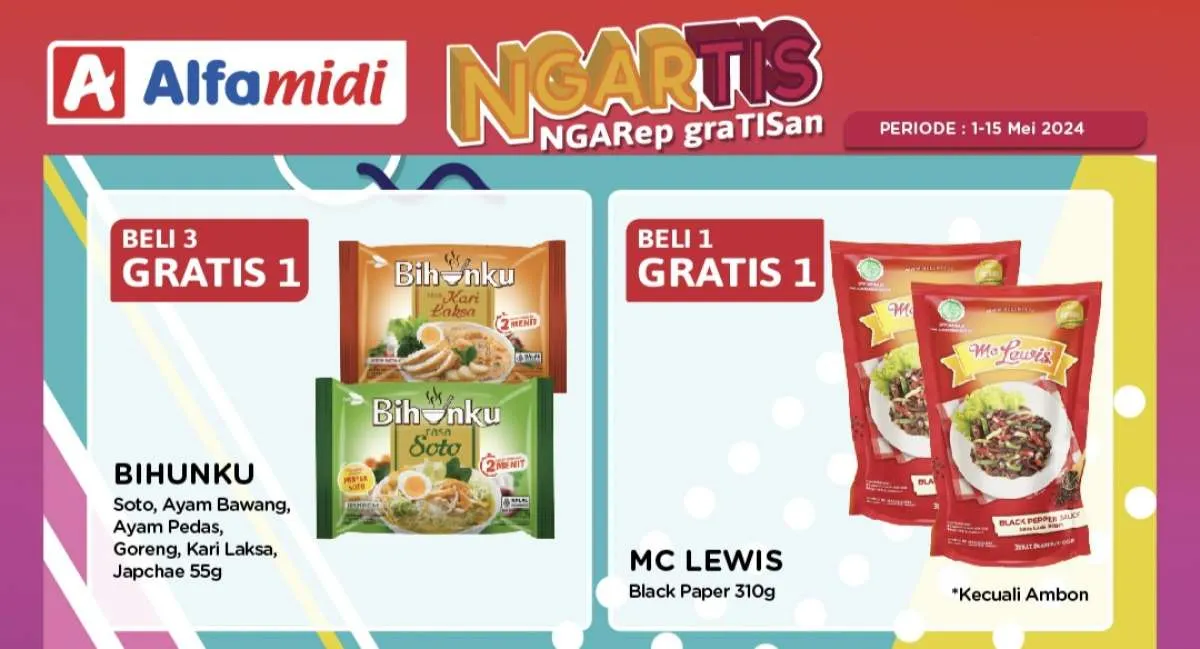 Promo Alfamidi Ngartis 1-15 Mei 2024, Saus Black Pepper-Bagelen Beli 1 Gratis 1