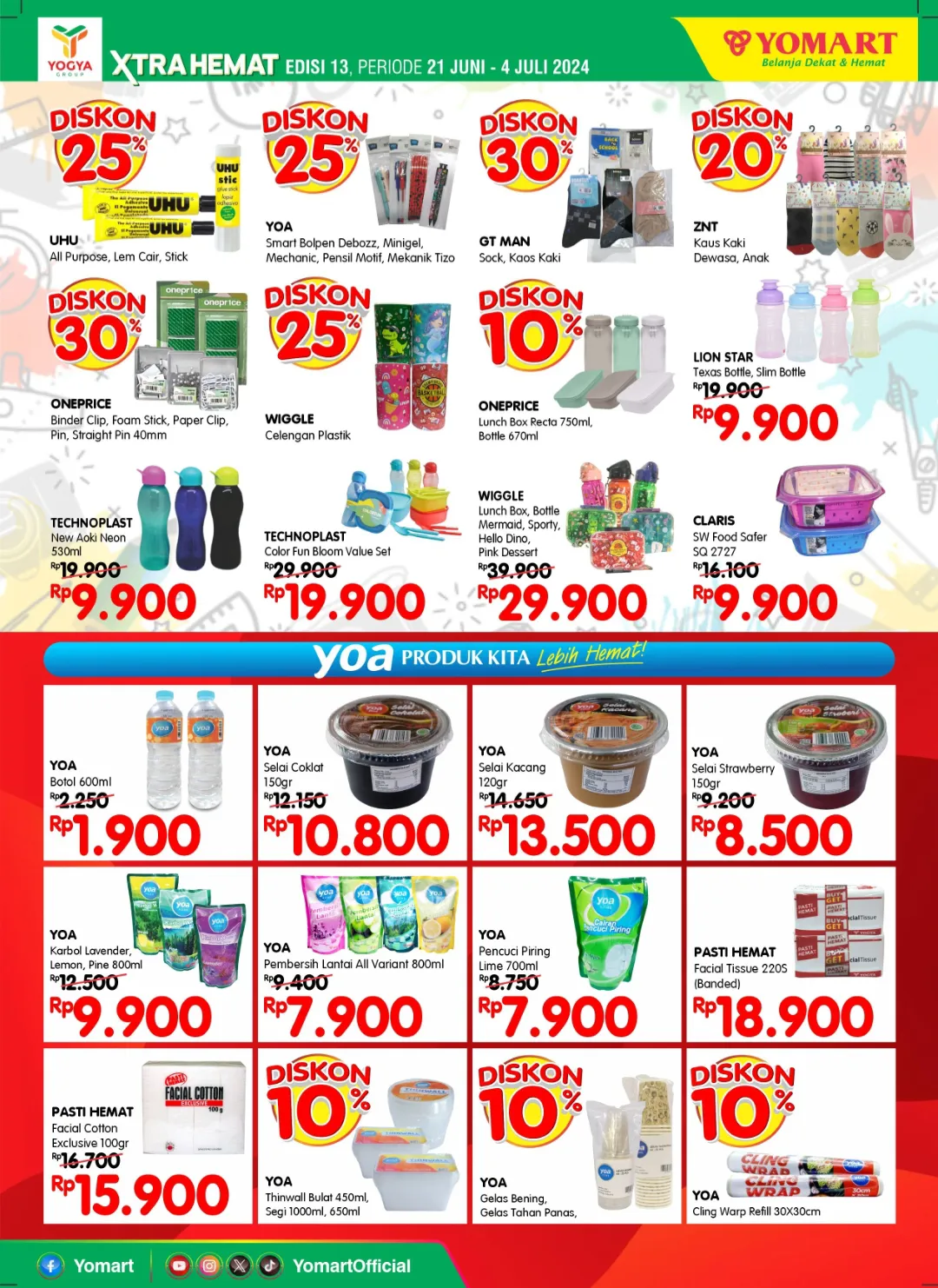 Promo Yomart Xtra Hemat edisi 13 yang berlangsung di tanggal 21 Juni – 4 Juli 2024
