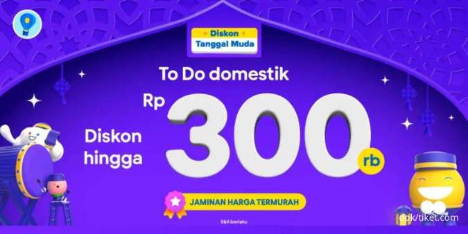 Promo Tiket.com 25 April-3 Mei 2023, Diskon To Do Domestik hingga Rp 300.000