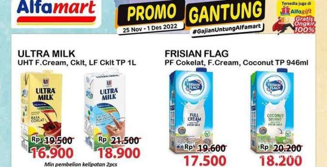 Harga Promo Alfamart Gantung Hari Ini 30 November 2022, Belanja Susu Lebih Murah