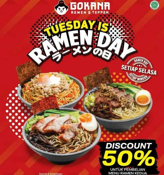 Promo Gokana Paket Tuesday is Ramen Day 