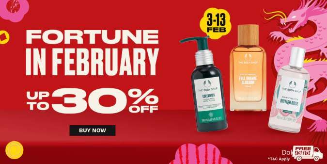 Promo The Body Shop Fortune in February, Diskon 30% Berlaku 3-13 Februari 2024