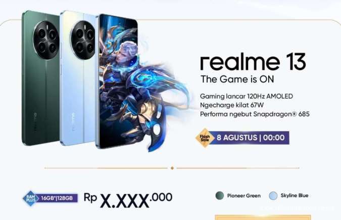 Rilis 7 Agustus 2024, Intip Spesifikasi & Bocoran Harga Realme 13