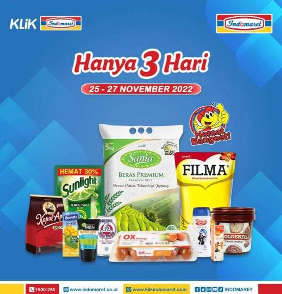 Katalog Promo Indomaret Hanya 3 Hari, Periode 25-27 November 2022