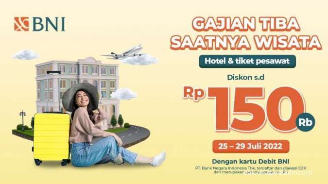Promo Gajian Mister Aladin pakai Debit BNI, Diskon Hotel & Pesawat hingga Rp 150.000