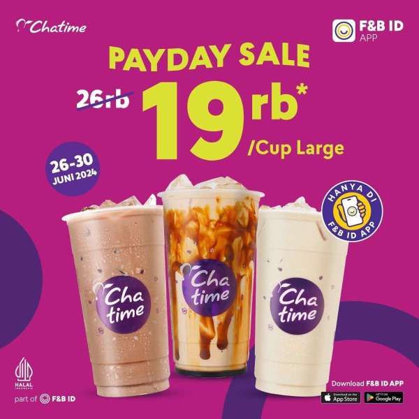 Promo Chatime Payday 26-30 Juni 2024