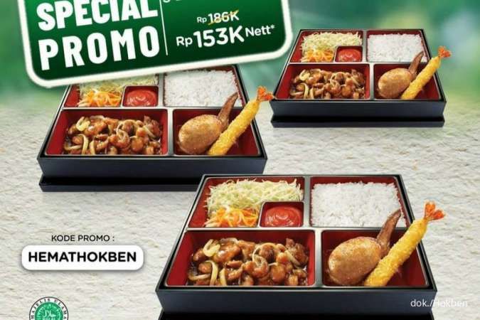 Promo Hokben 11-17 Juli 2022, Diskon Bento Spesial Pakai Kode Promo dari GrabFood