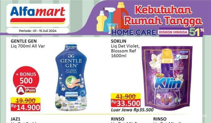 Promo Alfamart Weekday Juli 2024, Produk Kebutuhan Rumah Tangga Diskon Sampai 51%