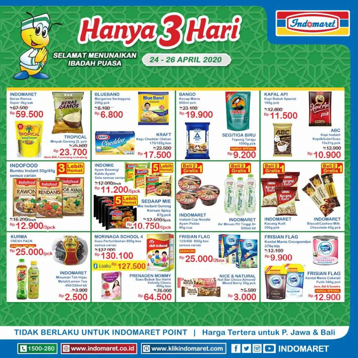 Promo Indomaret Hanya 3 Hari teranyar, 24-26 April 2020!