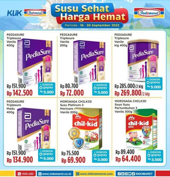 Promo Indomaret Susu Sehat Harga Hemat Periode 16-30 September 2022
