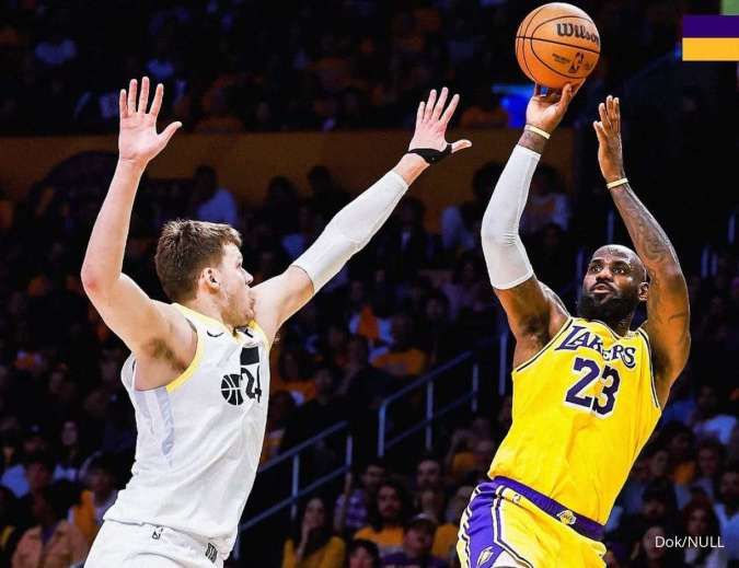 Hasil Los Angeles Lakers vs Utah Jazz: Luka Doncic Torehkan 14 Poin di Laga Debut