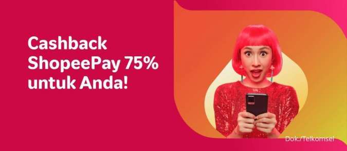 Promo Telkomsel April 2022, Beli Paket Data Pakai ShopeePay Cashback 75%!