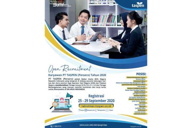 Open Recruitment Karyawan PT TASPEN (Persero) Tahun 2020