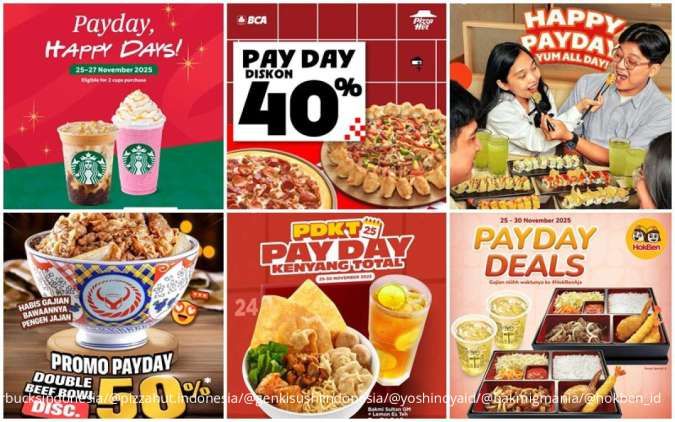 10 Promo Payday Kuliner November 2025, Jajan Hemat dari Starbucks hingga HokBen 