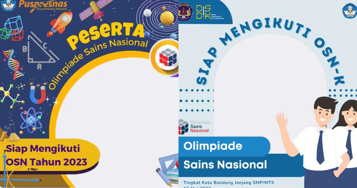 30 Twibbon OSN 2023 Jenjang SD, SMP, hingga SMA untuk Jadi Foto Profil