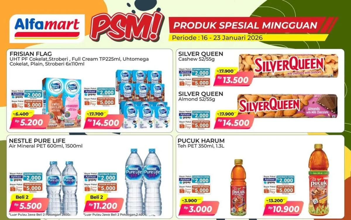 Promo PSM Alfamart 16-23 Januari 2026, Diskon Sunlight Hingga Susu UHT