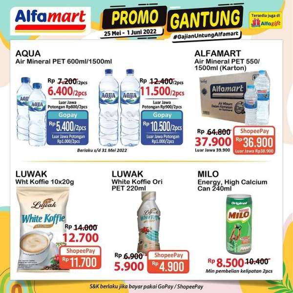 Promo Alfamart Gantung (Gajian Untung) Mulai 25 Mei-1 Juni 2022