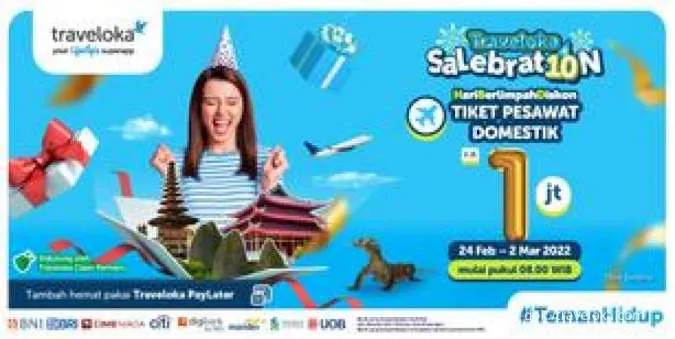 Promo Traveloka Tiket Pesawat Domestik, Dapatkan Diskon Hingga Rp 1 Juta