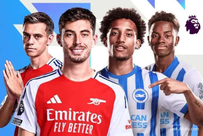 Link Live Streaming Arsenal vs Brighton, Liga Inggris Hari Ini (31/8) Jam 18.30 WIB