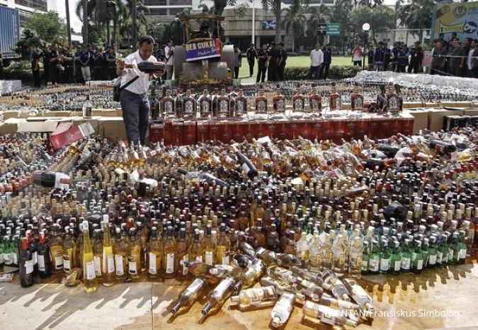 Bea Cukai juga sita 36.400 botol Soju selundupan