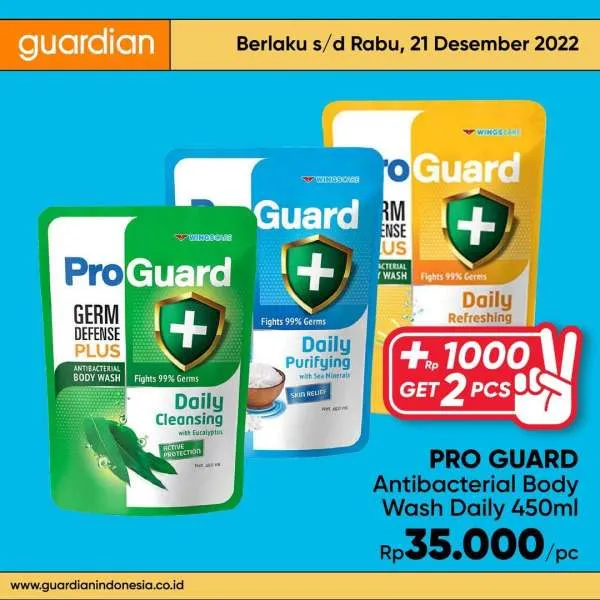 Promo Guardian +1000 Get 2 Pcs Periode 15-21 Desember 2022
