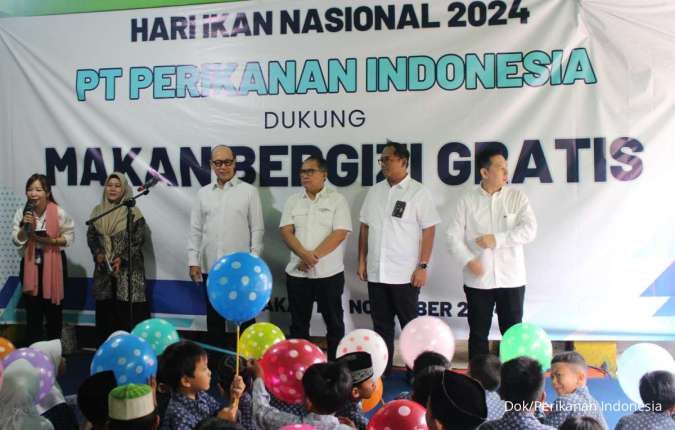 Pembagian Makan Bergizi Gratis oleh Perikanan Indonesia.