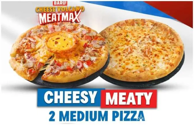Promo Domino's Pizza Terbatas sampai 22 Mei 2025, 2 Medium Pizza Lezat Diskon 45%