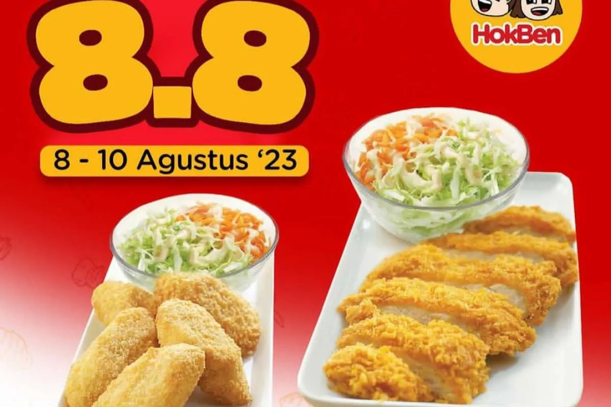 Promo 8.8 Hokben 8-10 Agustus 2023, Menu Ala Carte Diskon Rp 8.800