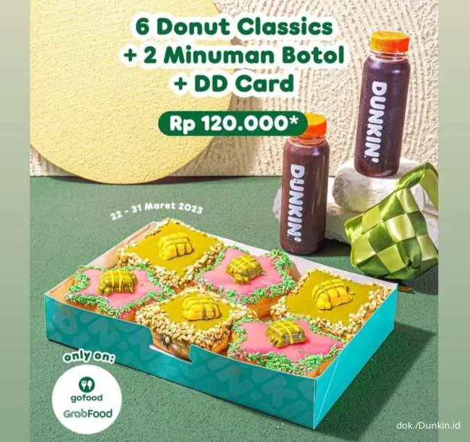 Promo Dunkin 22-31 Maret 2023, Beli 6 Donut dan 2 Minuman Dapat DD Card