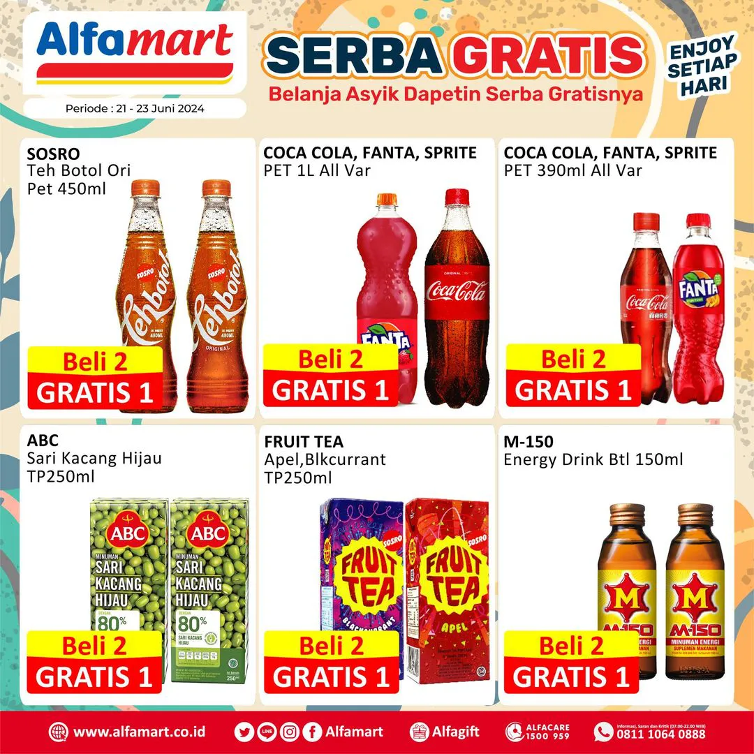 Promo Alfamart Serba Gratis Periode 21-23 Juni 2024