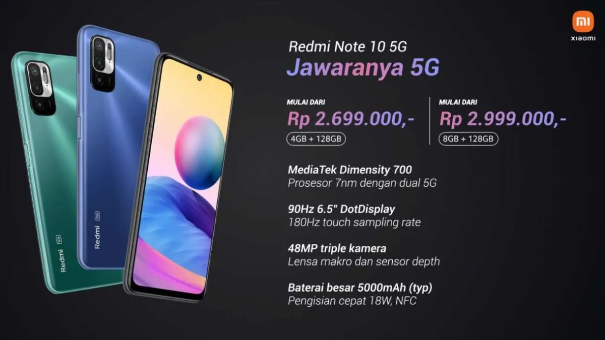 Redmi Note 10 5G cuma 3 Juta tapi punya RAM 8GB dan sudah 5G