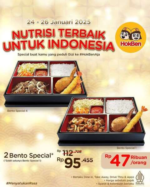 Promo HokBen 24-26 Januari 2025 Spesial Hari Gizi Nasional