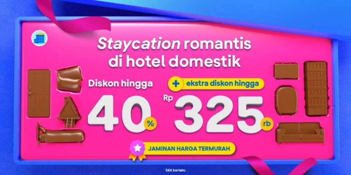 Promo Tiket.com Valentine 8-14 Februari 2023, Dapatkan Diskon Hotel Domestik 40%