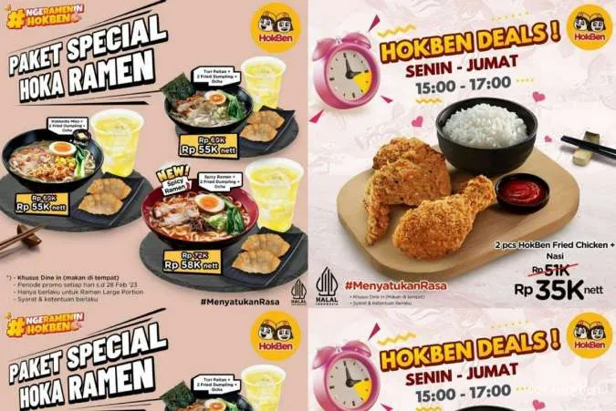Promo Hokben Edisi Februari 2023, Diskon 2 Paket Ayam hingga Ramen Khusus Dine in