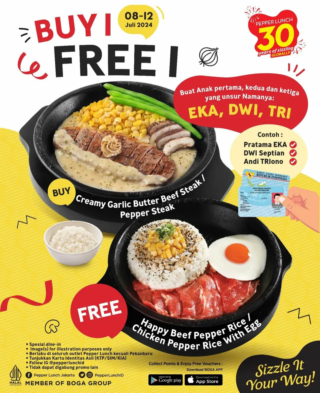 pepper lunch buy 1 gratis 1