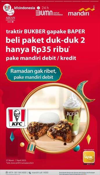 Promo KFC Terbaru Maret 2023 Spesial Ramadhan dengan Mandiri Debit atau Kredit