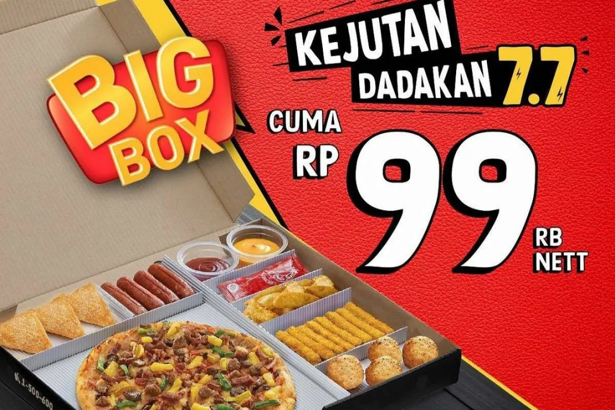 Promo 7.7 Pizza Hut Delivery, Ada Kejutan Dadakan Big Box Harga Spesial Isi Banyak