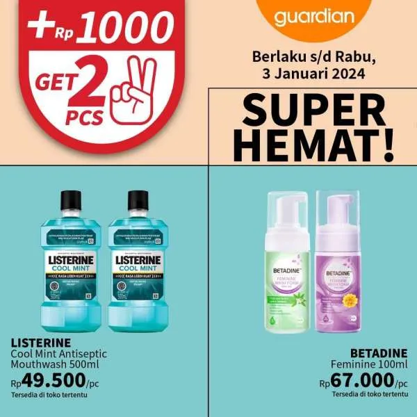 Promo Guardian Super Hemat Periode 21 Desember 2023-3 Januari 2024