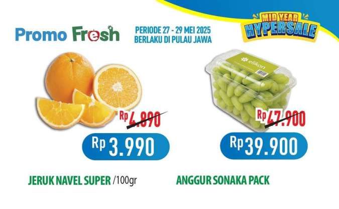 Katalog Promo Hypermart Weekday Periode 27-29 Mei 2026, Kiwi Gold Diskon Rp 20.000