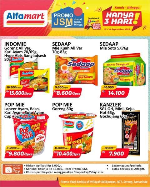 Promo JSM Alfamart Periode 12-14 September 2025