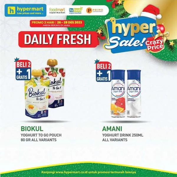 Promo Hypermart Hyper Diskon Weekday Periode 26-28 Desember 2023