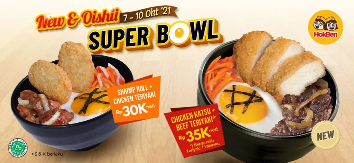 Promo Hokben 7-10 Oktober 2021, Menu Super Bowl Terbaru Harga Cuma Rp 30.000-an