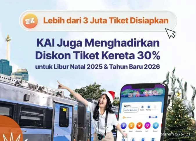  Sambut Natal 2025 & Tahun Baru 2026 KAI Beri Diskon 30% dan 3 Juta Lebih Tiket