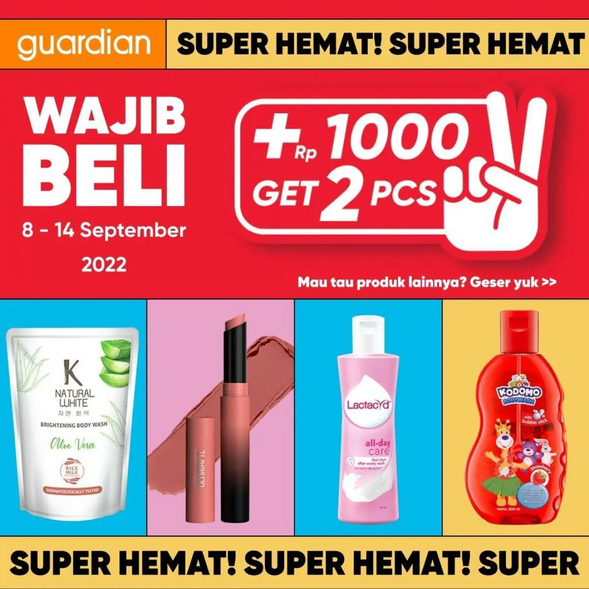 Promo Guardian 8-14 September 2022, Tambah Uang Rp 1.000 Dapat 2 Pcs Body Wash