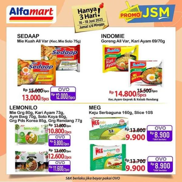 Promo JSM Alfamart Periode 16-18 Juni 2023