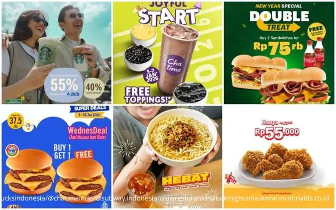 8 Promo Minuman dan Makanan Hari Ini 7 Januari 2026, Starbucks sampai McD Lebih Hemat