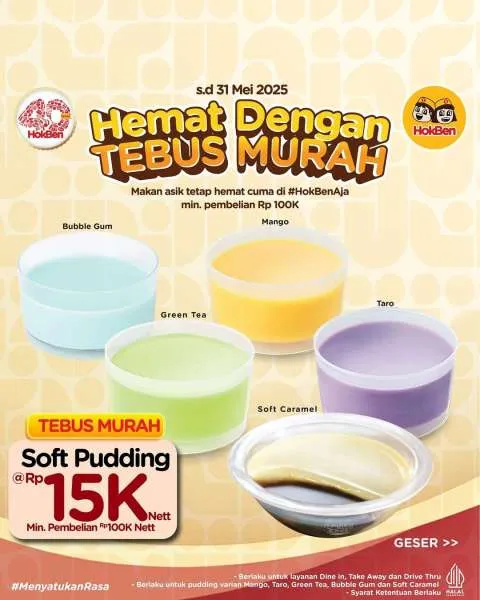 Promo Hokben Tebus Murah Pudding