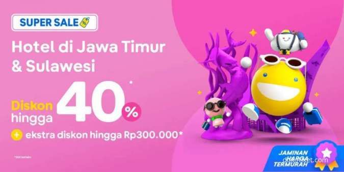 Promo Tiket.com Hotel di Jawa Timur & Sulawesi hingga 26 Oktober, Nikmati Diskon 40%