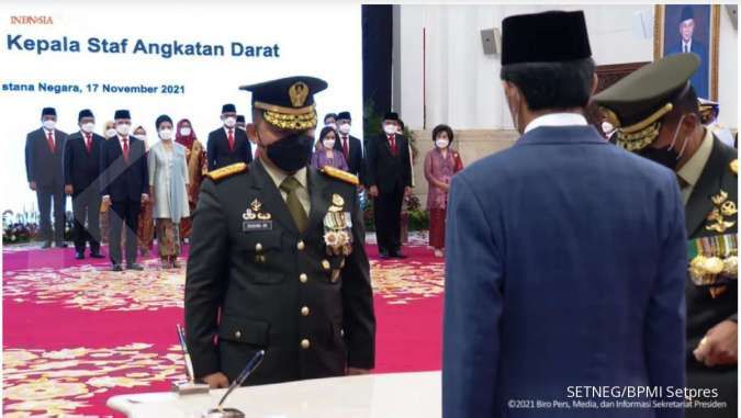 Presiden Jokowi melantik Letjen TNI Dudung Abdurachman jadi KSAD 